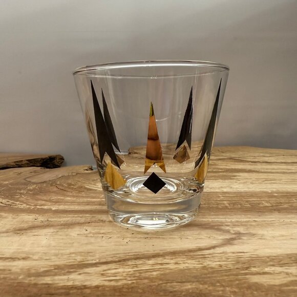 Vintage - Anchor Hocking - Golden Peaks - Whiskey - Old Fashion - Low Ball Glass - Picture 3 of 6